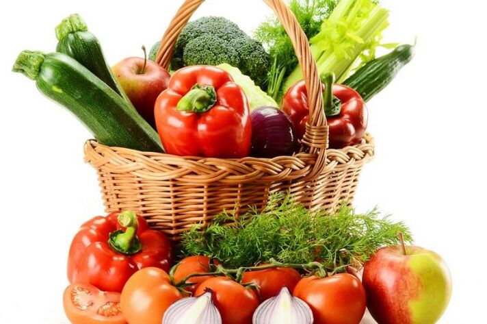 Grønnsakskurv for dietten 6 kronblad