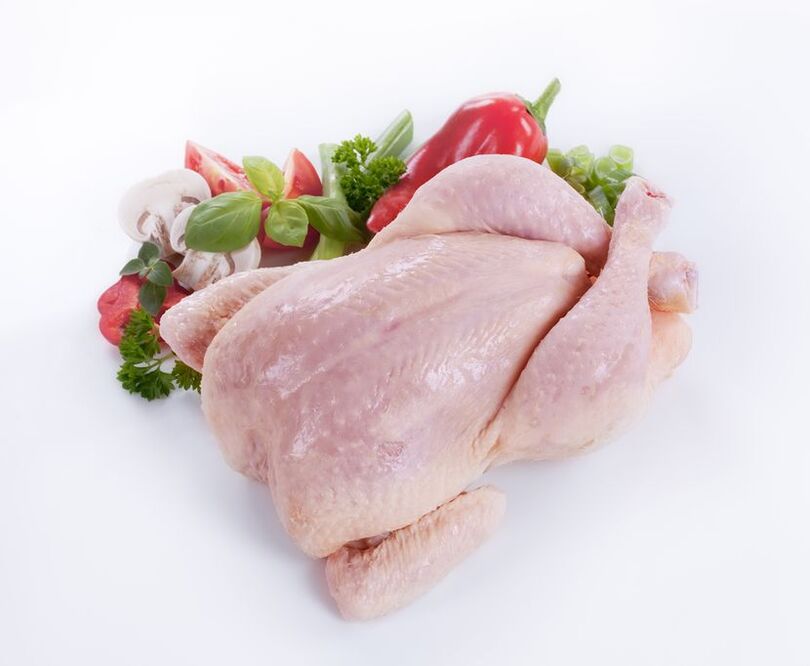 På den tredje dagen av dietten 6 kronblade kan du spise kylling i ubegrensede mengder. 